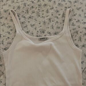 Buck Mason Cream Ribbed Tank Top